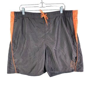 Men's Nike Black & Orange Athletic Shorts 9" Inseam Size XL
